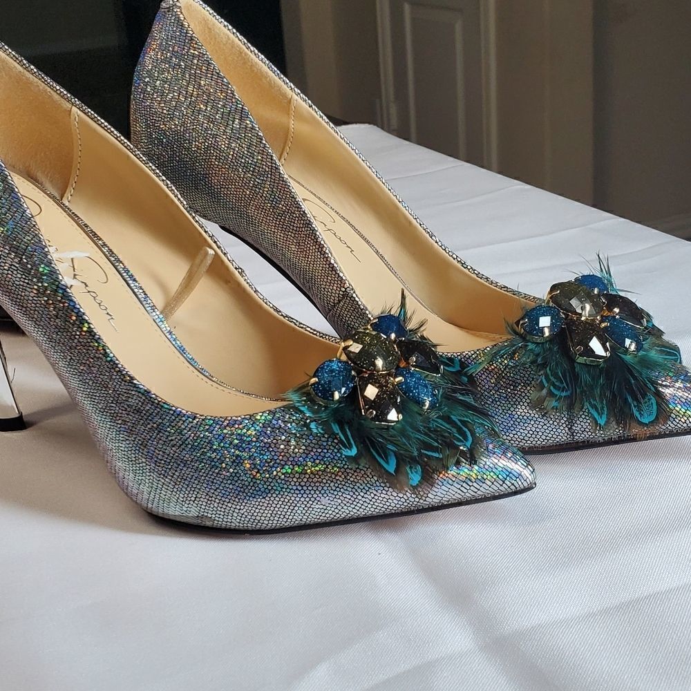 Feathers Detachable shoe clip/brooch - Picture 6 of 12